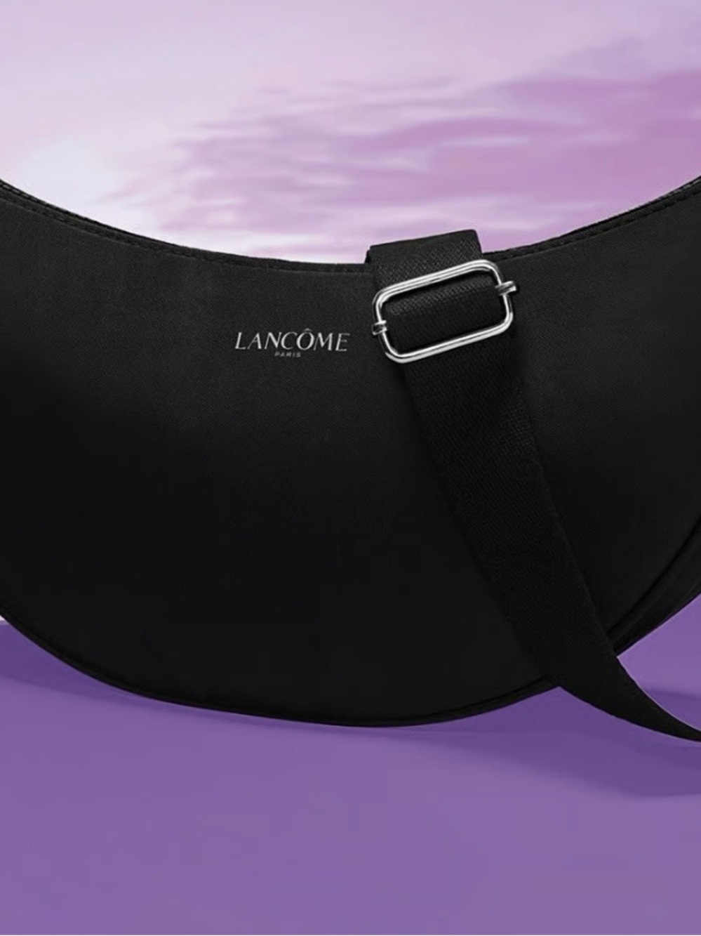 Black Crescent Crossbody Bag